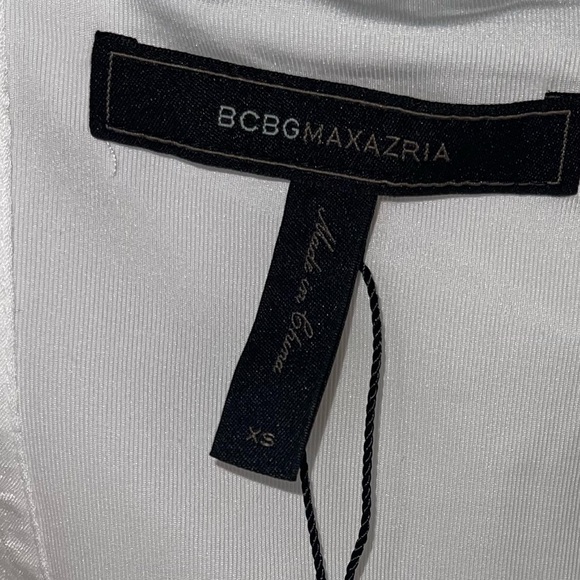 NEW BCBG MAXAZRIA White Annamae Bustier Hi Low Cocktail Dress Size XS - Picture 9 of 9